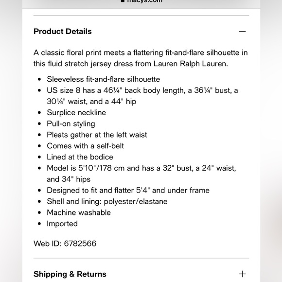 Excellent condition- Lauren Ralph Lauren Floral Fit and Flare Dress- Size 12 - Picture 8 of 9